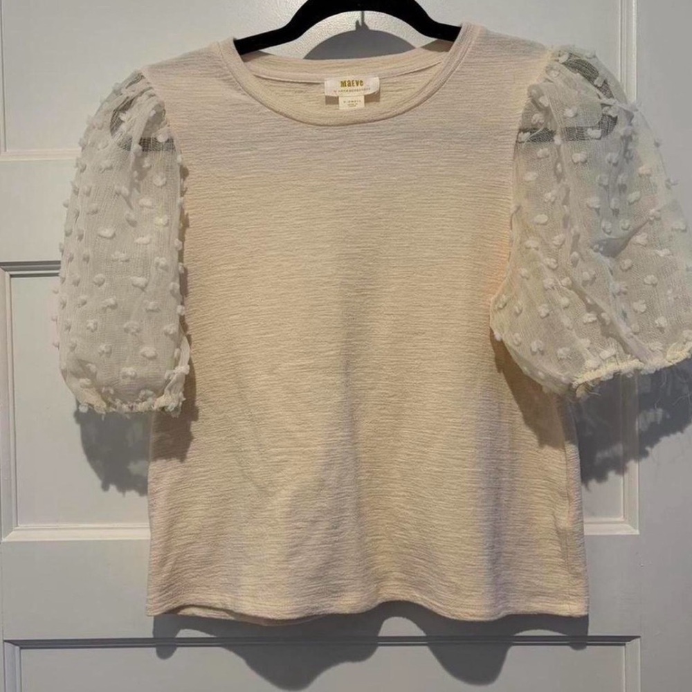 Women’s Maeve Cream Puff Sleeve Blouse by Anthropologie